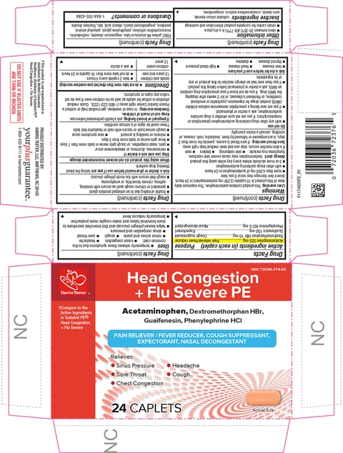 Head Congestion plus Flu Severe PE packaging
