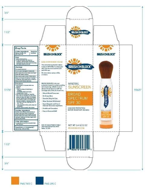 Brush on Block Mineral Sunscreen Broad Spectrum SPF 30 packaging
