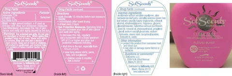 SolScentsClear Face Flower Blast Broad Spectrum spf 50 포장