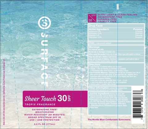 Surface Sun Sheer Touch SPF 30 Sunscreen 포장