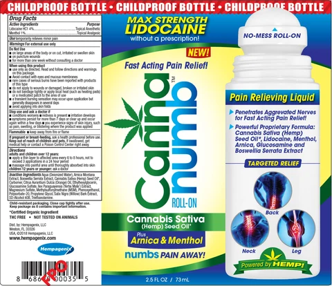CANNA NUMB Roll On packaging