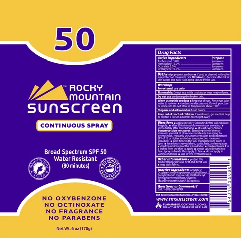 SPF 50 SunscreenRocky Mountain 포장