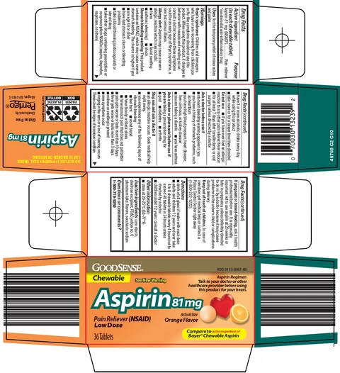 good sense aspirin packaging