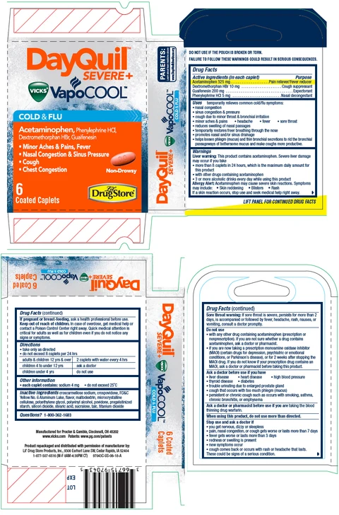 DayQuil Severe plus VapoCOOL Cold and Flu, CVP HEALTH / DayQuil Severe plus VapoCOOL Cold and Flu, Travel BASIX / DayQuil Severe Plus VapoCOOL Cold And Flu 포장