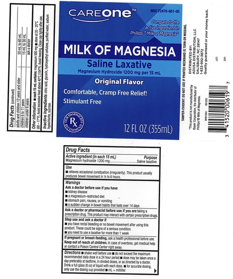 Careone Milk of magnesia OriginalMilk of Magnesia Original 포장