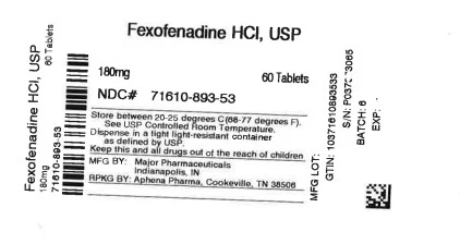 fexofenadine hcl packaging
