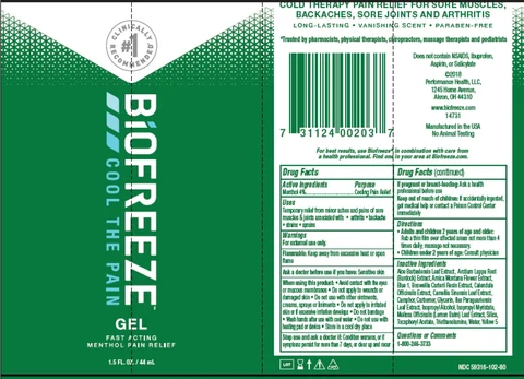 Biofreeze 포장