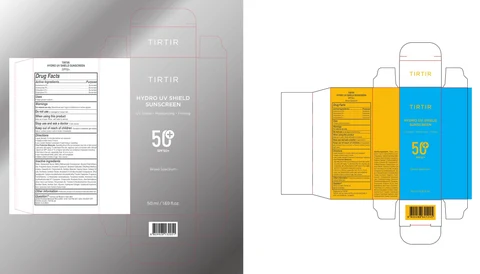TIRTIR HYDRO UV SHIELD SUNSCREEN SPF50 BROAD SPECTRUM 포장