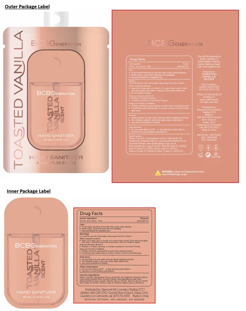BCBGENERATION HAND SANITIZER TOASTED VANILLA SCENT 포장