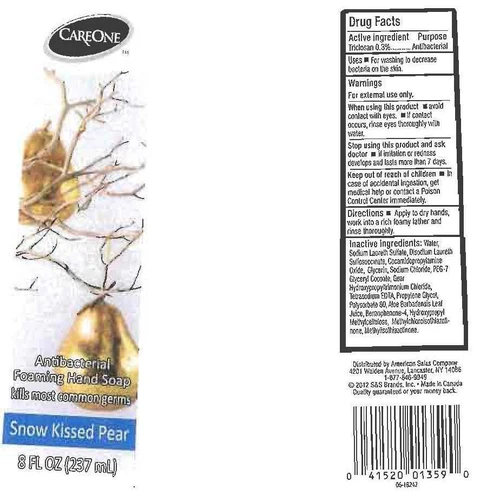 CARE ONEANTIBACTERIAL SNOW KISSED PEAR packaging