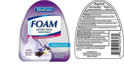XtraCare Foam Antibacterial Hand WashVanilla Passion Flower packaging
