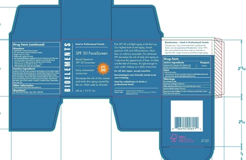 Broad Spectrum SPF 50 SunscreenBioelements packaging