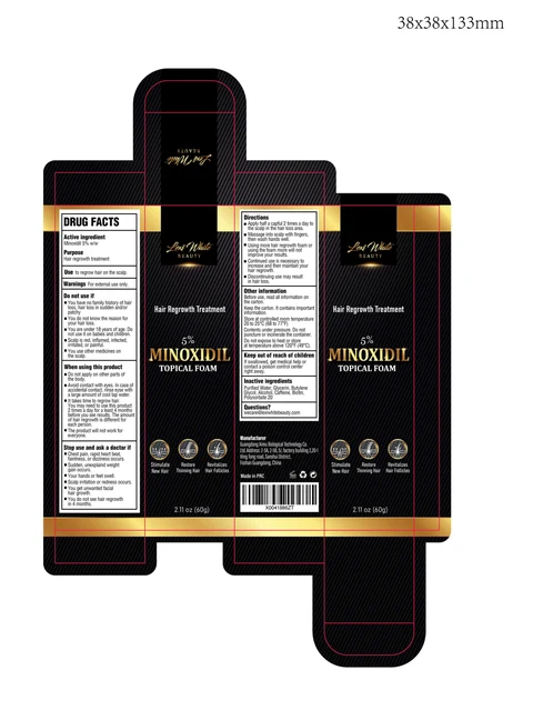Lexi White Beauty Hair Regrowth 5% Minoxidil Foam packaging