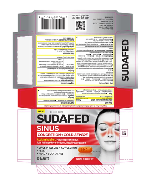 Sudafed Sinus Congestion Plus Cold Severe Day 포장