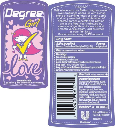 DegreeLove Antiperspirant and Deodorant 포장