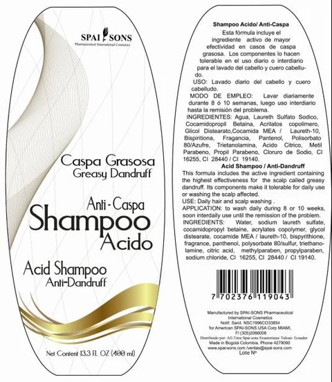 SPAI-SONSACID ANTI-DANDRUFF 포장