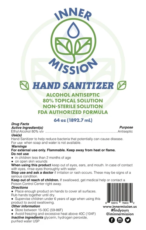 1892 mL Package Label