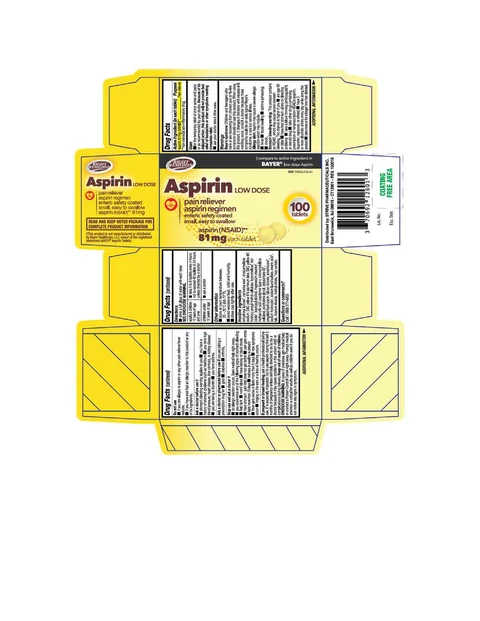Aspirin 81mg 포장