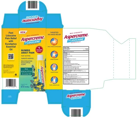 Aspercreme Lidocaine with Eucalyptus Essential Oil 포장
