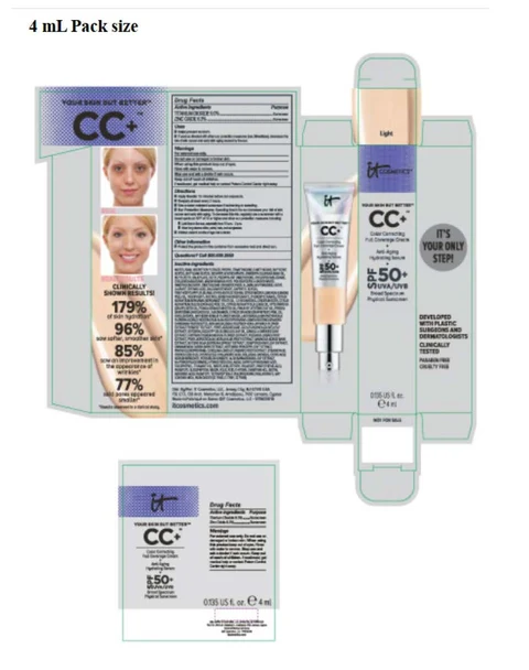 YOUR SKIN BUT BETTER CC COLOR CORRECTING FULL COVERAGE SPF 50 LIGHT packaging