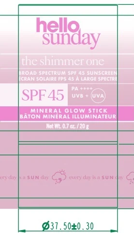 Hello Sunday The Shimmer One Mineral Glow SPF 45 packaging