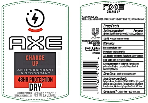 AxeCharge Up Antiperspirant and Deodorant 포장