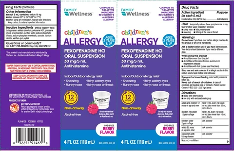 Childrens Allergy packaging