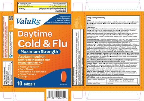 Daytime Cold and Flu Maximum Strength 포장