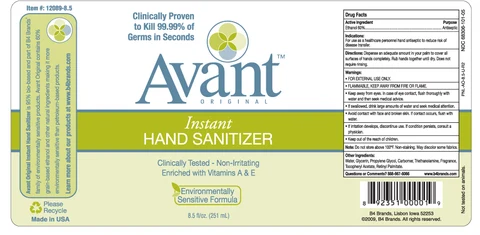 Avant Original Instant Hand Sanitizer 포장