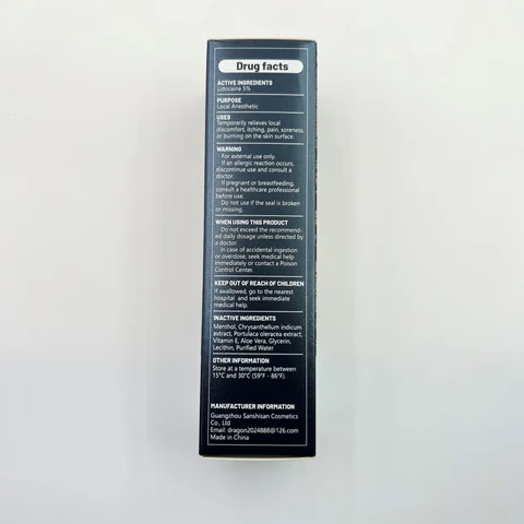 Tattoo numbing packaging