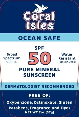 Coral Isle SPF 50 Mineral Sunscreen 포장