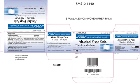 Sterile Alcohol Prep Pads packaging