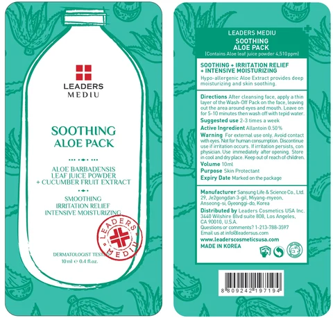 Leaders Mediu Soothing Aloe Pack packaging