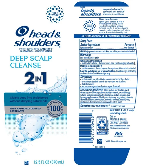 Head and Shoulders Deep Scalp Cleanse 2in1 packaging
