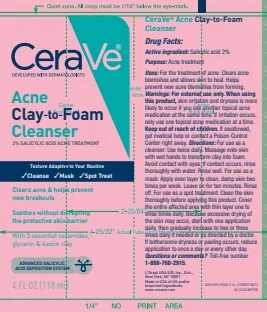 CeraVe Acne Clay-to-Foam Cleanser 포장