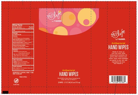 24 7 life by 7 Eleven Antibacterial HAND WIPES 포장