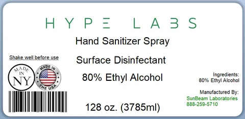 128oz 3785ml Hand Sani Hype-Labs 포장