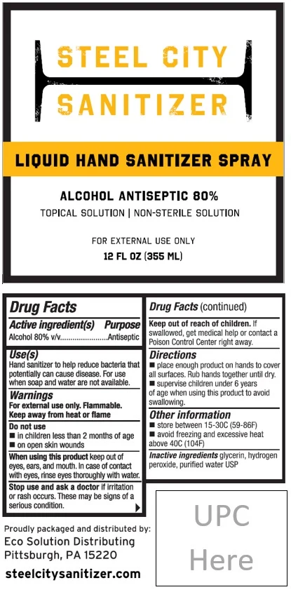 Steel City Sanitizer packaging