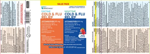 Daytime Nighttime Severe Cold and Flu Relief 포장
