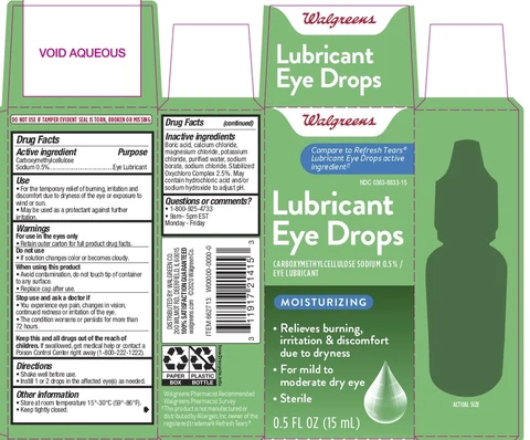 Walgreens Lubricant Eye Drops packaging