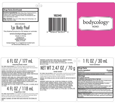 XOXO Kitbodycology packaging