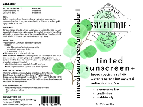 Tinted Sunscreen packaging