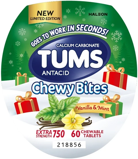 Tums Chewy Bites Vanilla and Mint 포장