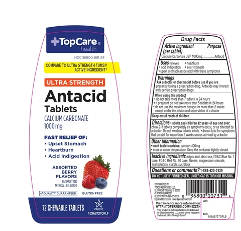 Topcare Antacid Calcium packaging