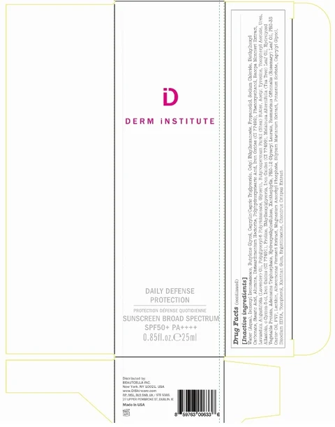 Derm Institute Daily Defense Protection Sunscreen Broad Spectrum SPF50 포장