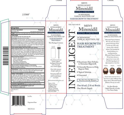 INTELLIGENT Mens Minoxidil Extra Strength 5 Minoxidil packaging