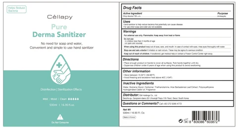 Cellapy Pure Derma Sanitizer 포장