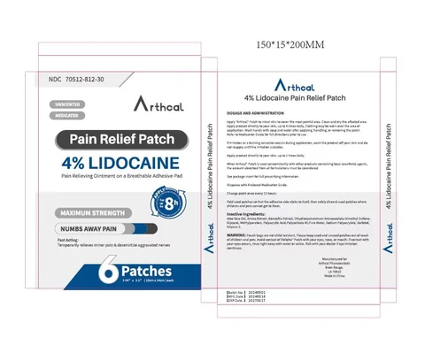 Arthcal 4% Lidocaine Patches 포장