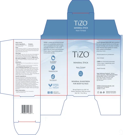 TiZO Mineral Stick Non-Tinted SPF 45 packaging