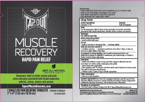 TapouTMuscle Recovery packaging